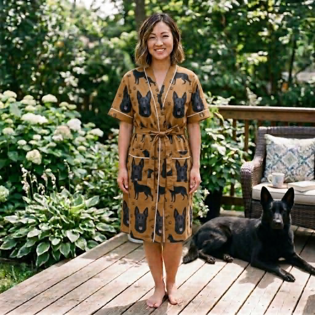 Dog Print Robe